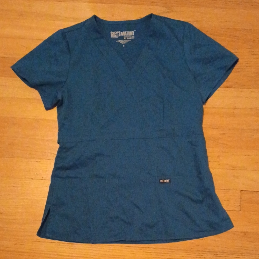 Grey's Anatomy Scrub Top Womens  Blue Green Top S